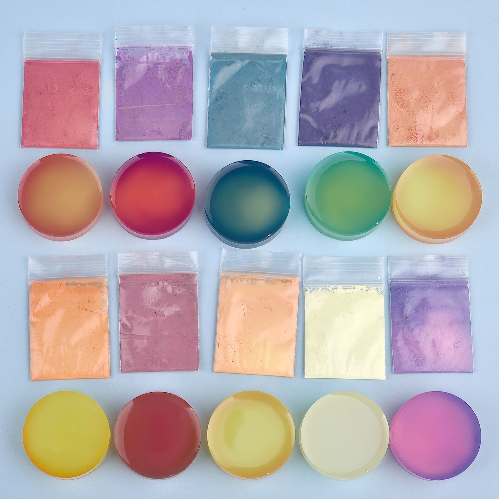 Polvo que cambia de Color con  - Resin Pigment Set reseña y precio