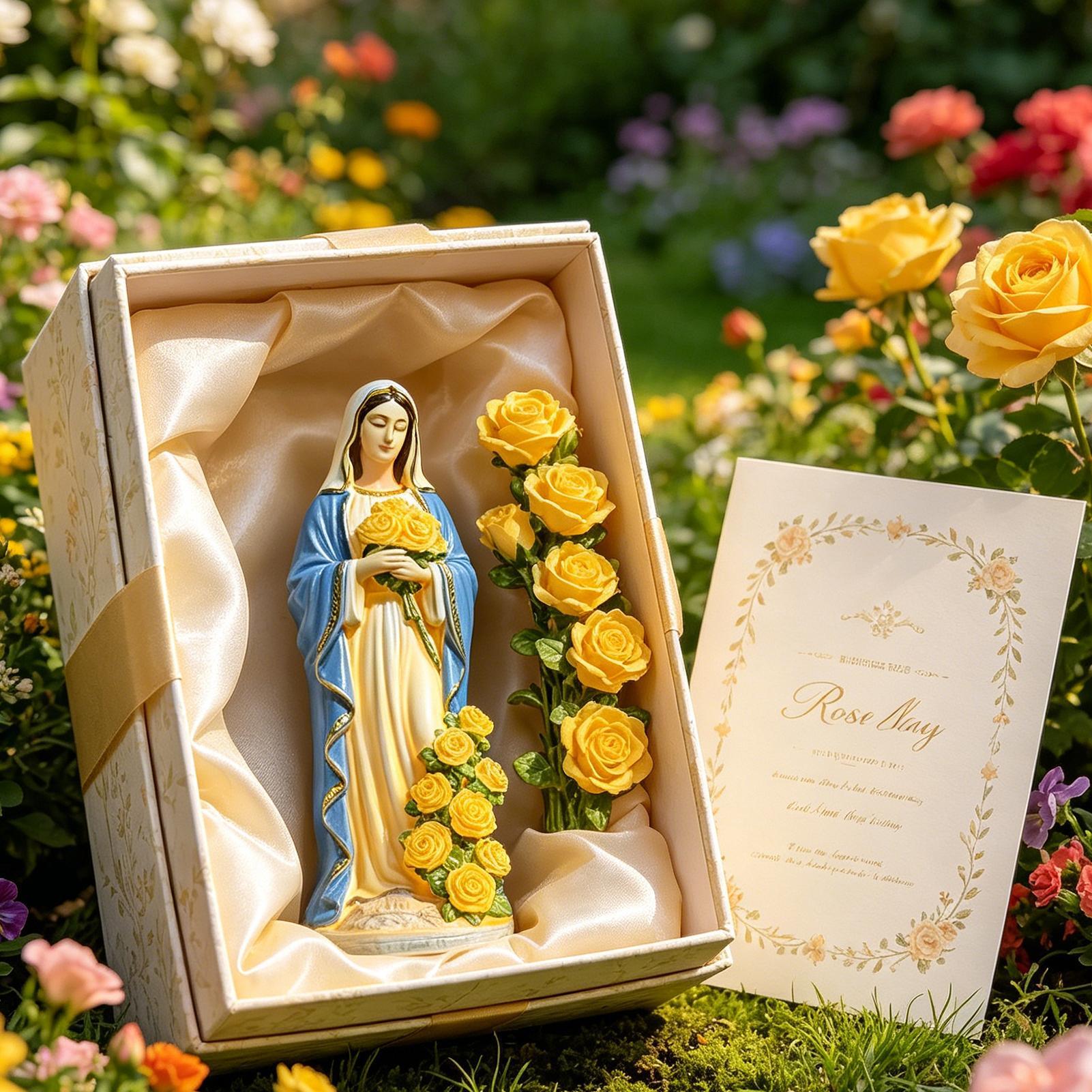 Estatua solar de la Virgen Mar - Resin Crafts reseña y precio