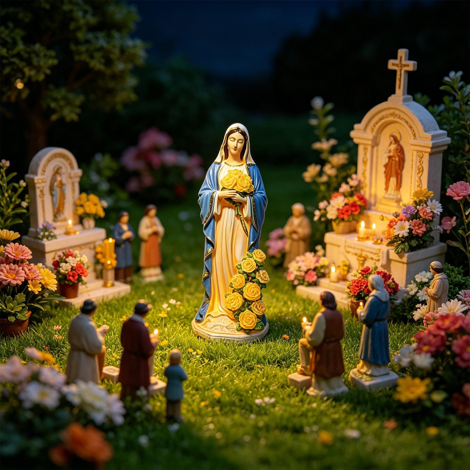 Estatua solar de la Virgen Mar - Resin Crafts reseña y precio