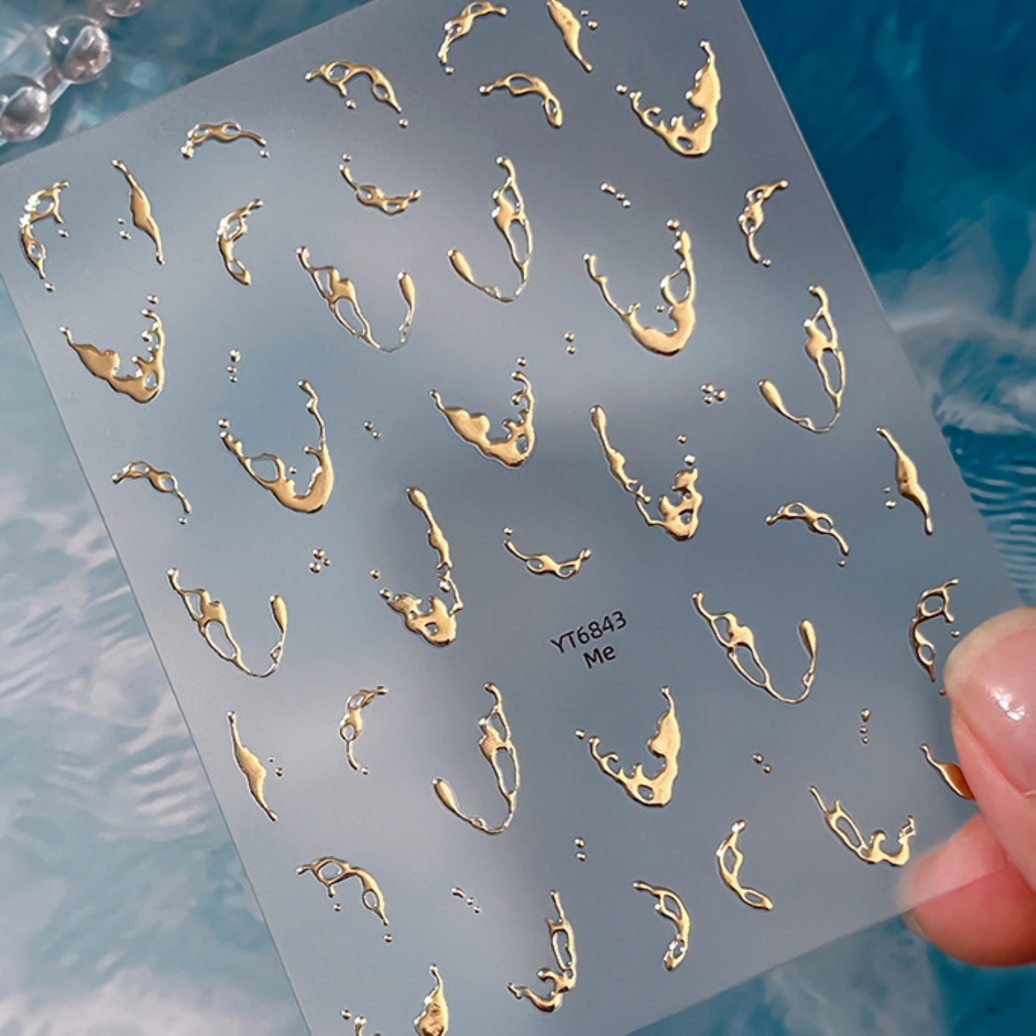 Pegatinas 5D para Uñas con Dis - Gold Foil Flakes reseña y precio