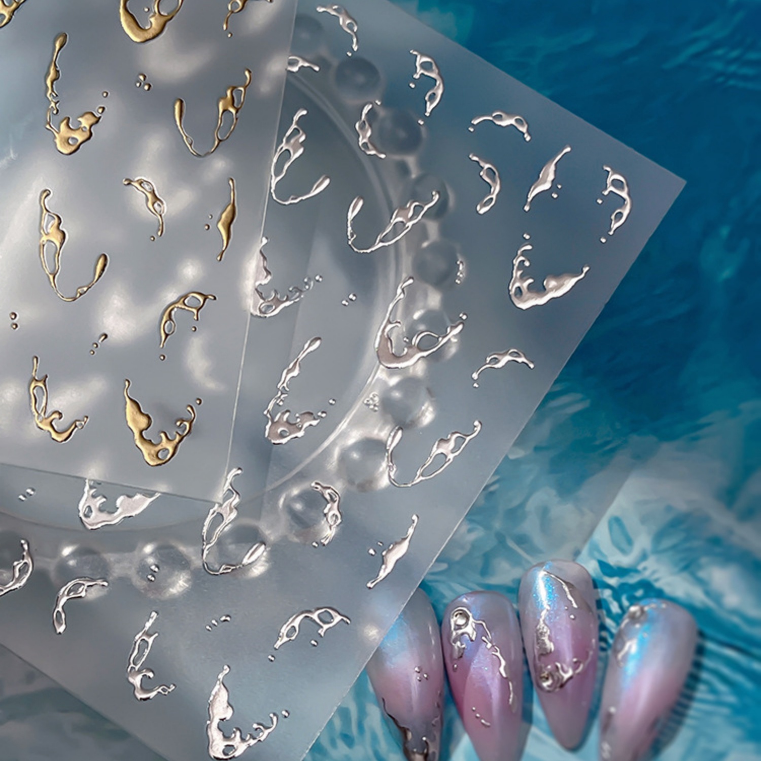 Pegatinas 5D para Uñas con Dis - Gold Foil Flakes reseña y precio