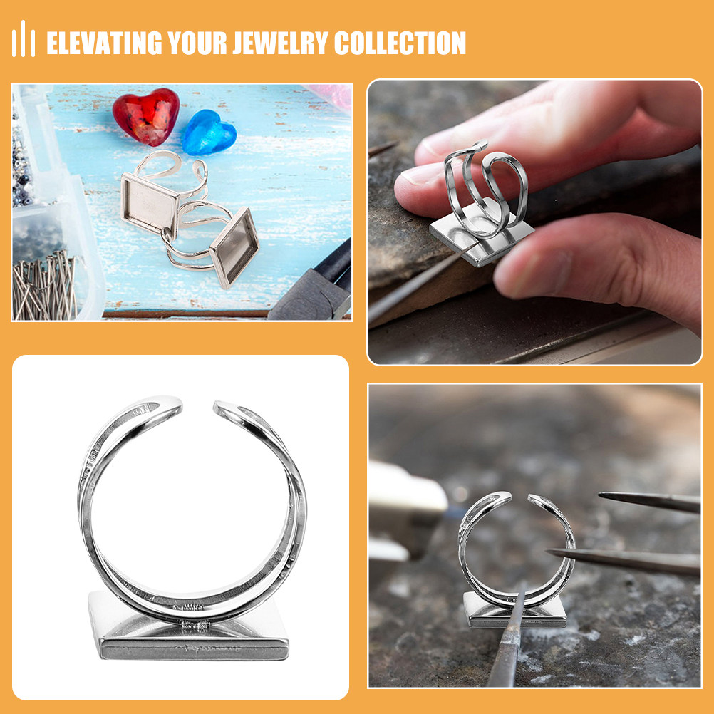 4 piezas de base de anillo con - Resin Crafts Diy reseña y precio