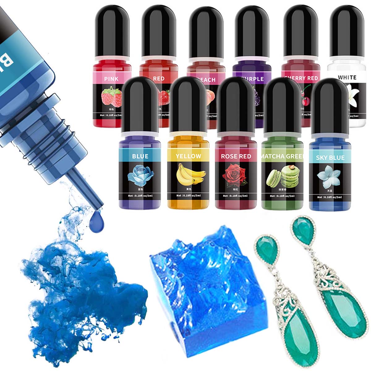 5ml/botella de pigmento de res - Resin Pigment Set reseña y precio